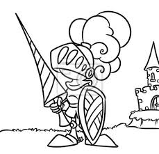 Cavaliere Castello Disegni Da Colorare Cartone Animato Medioevo