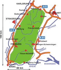 Map Of The Black Forest Area Germany Black Forest Germany Black Forest Germany