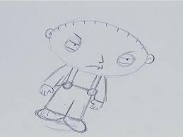 2 sketch a rectangle below the head for his torso and legs. How To Draw Stewie Griffin Step By Step Youtube