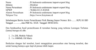 Surat kuasa di atas materai. Contoh Surat Permohonan Pencacahan Barang Impor Indonesia Undername Import Export Blog
