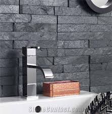 The black wall or black walls is a great oval of fused black stone built two hundred feet high in the eastern half of volantis, often called old volantis. Slate Bathroom Wall Decor Black Slate Cultured Stone From India Stonecontact Com
