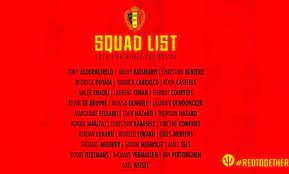 Belgium World Cup 2018 Squad Confirmed