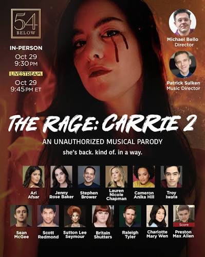 This year, there's no better Halloween icon to celebrate the season with  than Carrie White………'s half-sister, Rachel Lang. Almost a decade after its  debut, The Rage: Carrie 2, An Unauthorized Musical Parody