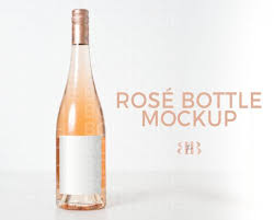 Download Rose Bottle Mock Up Rose Stock Photo Wine Bottle Product Etsy