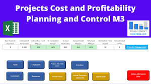 This price sheet template is usually used to record the prices of different products and services. Projects Costs Calculation And Control M3 Excel Template