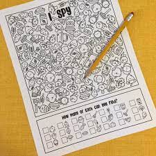 i spy activity worksheet
