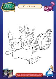Et ca m'a inspirée :) ! Coloriage Alice Au Pays Des Merveilles Lapin Blanc