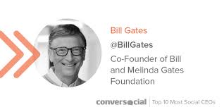 Bill gates, bill gates microsoft gates family the world's billionaires bill & melinda gates foundation, bill gates, company, people, wealth png. The 10 Most Social Media Minded Ceos Business 2 Community