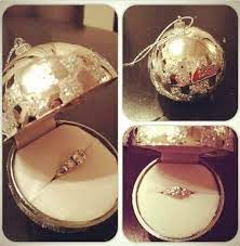 Engagement Ring Christmas Bauble Christmas Proposal Christmas Engagement Engagement Ornaments
