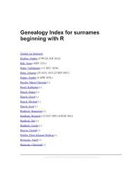 Log in to facebook to start sharing and connecting with your friends, family and people you know. Genealogy Index For Surnames Beginning With R Auf Kreibaum De