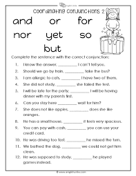 Coordinating Conjunctions Worksheet English Unite Conjunctions Worksheet Coordinating Conjunctions Conjunctions Activities