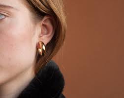 Boucles D Oreilles Creoles Epaisses Or Or Clip Sur Boucles D Oreilles Petites Boucles D Oreilles Creoles Petites Boucles Petites Boucles D Oreilles Boucles