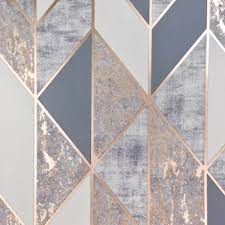 Superfresco Milan Geo Rose Gold Wallpaper 106407 Wallpaper Rose Gold Wallpaper Gold Wallpaper Silver Wallpaper