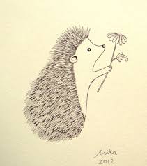 Hedgehog Illustration Print Ink Drawing Print Black White Etsy Original Ink Drawing Hedgehog Illustration Drawing Prints