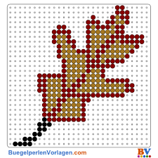 Bugelperlen Vorlagen Von Einem Blatt Fur Den Herbst Zum Herunterladen Und Ausdrucken Bugelperlen Bugelperlen Vorlagen Schmelzperlen