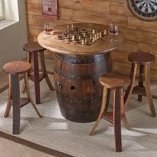 Whiskey Barrel Game Table For Chess Checkers Card Games Barrel Furniture Barrel Table Whiskey Barrel Furniture