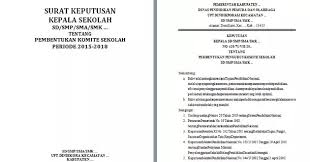9 contoh surat pernyataan diri kesalahan kerjasama terlengkap. Download Contoh Sk Komite Sekolah Sd Smp Sma Smk Format Microsoft Word Berkas Edukasi