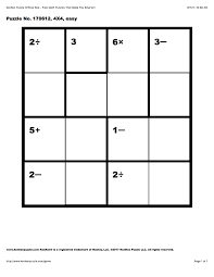 The beginner puzzles listed below use only addition and subtraction, and. Kenken Puzzle Uk Inicio Facebook