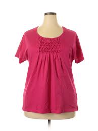 details about just my size women pink short sleeve blouse 2x plus