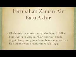 Dokumentari Zaman Air Batu Hafisya Youtube