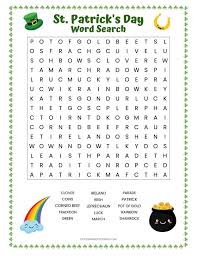 Patrick's day bagpipes garment worn by. St Patrick S Day Word Search Free Printable Worksheet