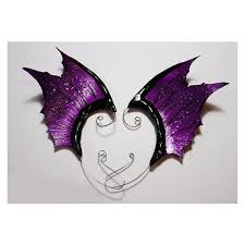 Black And Purple Dragon Wings Purple Black Ear Wings Gothic Dark Fairy Or Dragon Fin Costume Ear Cuffs Fairy Ears Dark Fairy Costume Dark Fairy