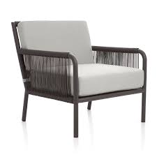 Morocco Graphite Lounge Chair With White Sunbrella Cushion Reviews Crate And Barrel In 2020 With Images