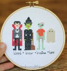Free counted cross stitch patterns halloween. Halloween Character Counted Cross Stitch Pattern Catholic Sprouts