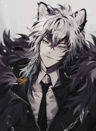 2020 popular 1 trends in men's clothing, mother & kids, toys & hobbies, novelty & special use with anime wolf boy and 1. White Black Hair Husky Wolf Anime Male Fluffy Alpha Black Hair Anime Anime Guys