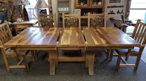 The heat from the kitchen, such as pots, pans, and plates could damage other surfaces, but not the reclaimed barnwood we use. Barnwood Dining Table Ez Mountain Rustic Furniture