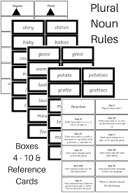 Plural Noun Rules Boxes 4 10 Plus Title Cards And Reference Cards Boxes 1 To 3 Are Free At My Blog And Tpt Plurals Montessori Lessons Nouns