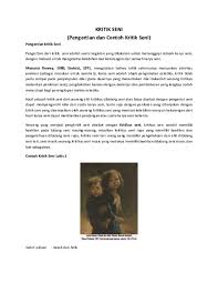 Kita juga perlu melihat keadaan lukisan itu secara fizikalnya. Doc Contoh Kritik Seni Copy Anugerah Academia Edu