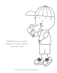 No More Spreading Germs Coloring Pages For Kids Anaokulu Sanat Etkinlikleri Sanat