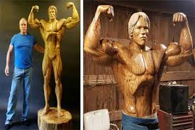 Arnold schwarzenegger height, weight, body stats. Sculptor Carves Arnold Schwarzenegger Statue Out Of A Tree Trunk Weirdnews Dunya News