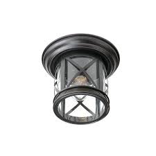 Allen Roth Oil Rubbed Bronze Outdoor Flush Mount Light Outdoor Ceiling Lights Outdoor Flush Mounts Outdoor Flush Mount Lights