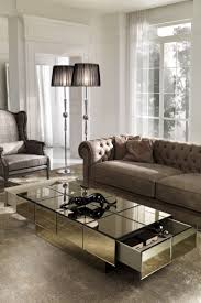 Italian Designer Bronze Glass Storage Coffee Table Center Table Living Room Centre Table Living Room Living Room Table
