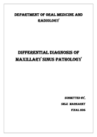 Nasal polyps might have aided the blockage of the. Differiential Diagnosis Of Maxillary Sinus Pathology