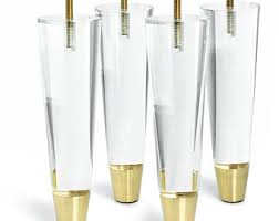 5 inch acrylic furniture legs tapered clear glass furniture legs pack of 4 replacement for sofa, bed, cabinet, couch,dresser, diy crystal heavy duty acrylic furniture feet 4.5 out of 5 stars 55 $32.99 $ 32. X1islravhwhd4m
