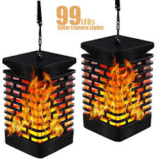 Eoyizw Solar Flame Lights Hanging Lantern Lights Outdoor Solar Path Light 652054581402 Ebay