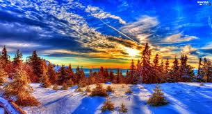 Great Sunsets Clouds Winter Woods Winter Wallpaper Hd Nature Wallpaper Sunset Wallpaper