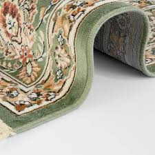 Sie haben 0 artikel in ihrem warenkorb. Orientalischer Samt Teppich Mit Fransen Antik Nain Ivory Grun Ebay