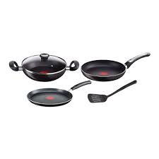 Tefal Ceremont Non Stick Cookware Set 5 Piece Cookware Set Black Dishwasher Tefal