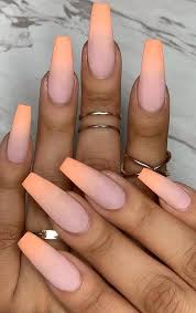 These short nail designs range from minimalist details to graphic shapes. 45 Wonderful Ombre Nail Art Design Ideas E2k Fashion Nail Art Ombre Peach Acrylic Nails Ombre Nail Designs