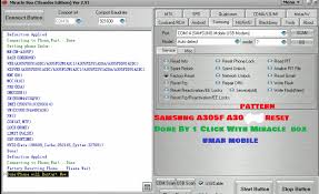 (need only 5 crd :):)) code: Samsung A305f A30 Pattern Reset Done By 1 Click With Miracle Box Gsm Forum