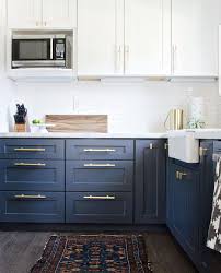 Blue And White Shelf For The Microwave Under Cabinet Lighting Modern Kitchen Remodel Kitchen Remodel Small Modern Kitchen