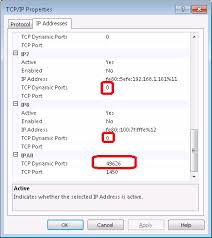 The way to differentiate the ports being used is to look at the data where the processinfo column equals 'server' to find the port used for the database engine. How To Assign A Static Port To A Sql Server Named Instance And Avoid A Common Pitfall Arvind Shyamsundar S Technical Blog