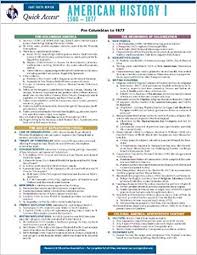 American History 1 Reas Quick Access Reference Chart