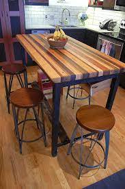 Butcher Block Island Kitchen Butcher Block Industrial Table Etsy In 2021 Kitchen Island With Seating Kitchen Island Table Diy Kitchen Island