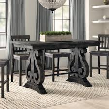 A beautiful home deserves a beautiful dining table where family and friends can get together. Greyleigh Ellenton Counter Height Extendable Pine Solid Wood Dining Table Reviews Wayfair