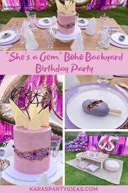 One for which they have been chosen. Kara S Party Ideas She S A Gem Boho Backyard Birthday Party Kara S Party Ideas